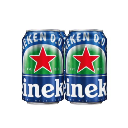 Heineken 0.0 4pack met blikjes van 33cl